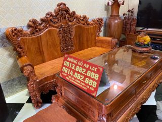 Bộ Hoàng Gia Nguyên khối 6 món gỗ gõ đỏ (chị Lan - Bắc Ninh)