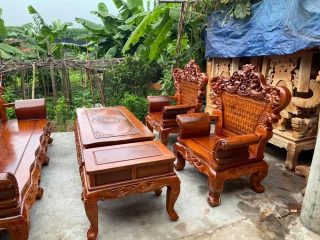 Bộ Hoàng Gia gỗ gõ đỏ 6 món (anh Năm - Hà Nội)