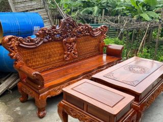 Bộ Hoàng Gia gỗ gõ đỏ 6 món (anh Năm - Hà Nội)