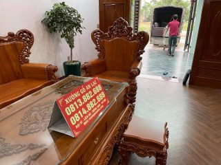 Bộ Hoàng Gia gỗ gõ đỏ nguyên khối 6 (anh Tuấn - Thái Nguyên)