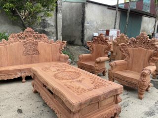 Bộ Hoàng Gia gỗ hương đá nguyên khối (anh Bình - Hà Nội)
