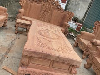 Bộ Hoàng Gia gỗ hương đá nguyên khối (chú Vượng - Hưng Yên)