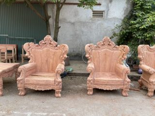 Bộ Hoàng Gia gỗ hương đá nguyên khối (chú Vượng - Hưng Yên)