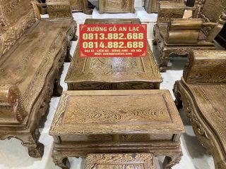 Bộ Hoàng Gia gỗ mun đuôi công (anh Năm - Hà Nội)