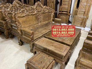 Bộ Hoàng Gia gỗ mun đuôi công (anh Năm - Hà Nội)