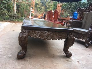 Bộ Hoàng Gia gỗ mun đuôi công (anh Tú - Hà Nội) 13 Bàn gỗ mun