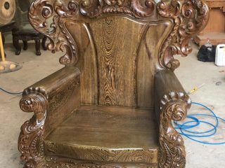 Bộ Hoàng Gia gỗ mun đuôi công (anh Tú - Hà Nội) 12 Ghế ngắn Hoàng Gia(anh Tú - Hà Nội)