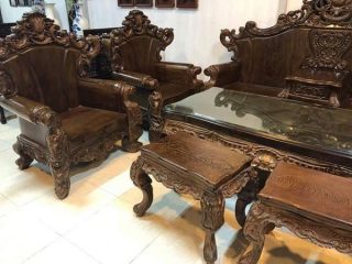 Bộ Hoàng Gia gỗ mun đuôi công nguyên khối ( anh Phúc - Thái Nguyên)
