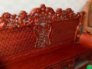 ghế dài Hoàng Gia gỗ hương đỏ (chú Đô - Hà Nội)