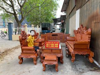 Bộ hoàng Gia gỗ gõ đỏ (anh Hoan - Ninh Bình)