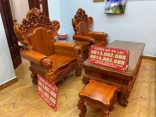 Bộ hoàng Gia gỗ gõ đỏ anh Hùng - Hòa Bình)