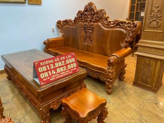 Bộ hoàng Gia gỗ gõ đỏ anh Hùng - Hòa Bình)