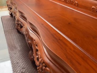 Bộ hoàng gia 6 món gỗ hương đá đục hai mặt của bác Lâm (Thái Nguyên) 38 Bo ban ghe huong gia go huong da anh Lam 13