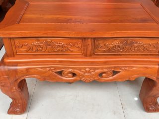 Bộ hoàng gia 6 món gỗ hương đá đục hai mặt của bác Lâm (Thái Nguyên) 64 Bo ban ghe huong gia go huong da anh Lam 43