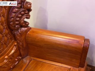 Bộ bàn ghế louis hoàng gia 10 món tay đặc nguyên khối gỗ hương đá (Anh Nam - Hải Phòng) 45 Tay đoản là tay đặc nguyên 1 khối liền