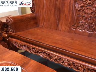 Bộ ghế hoàng gia gỗ hương đá 10 món (Anh Nam - Quảng Bình) 71 Tay ghế đặc nguyên khối