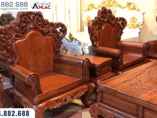 Bộ ghế hoàng gia gỗ hương đá 10 món (Anh Nam - Quảng Bình) 86 Dáng ghế được thiết kế phù hợp với dáng ngồi người Việt