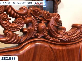 Bộ ghế hoàng gia gỗ hương đá 10 món (Anh Nam - Quảng Bình) 62 Chương ghế là chương liền tấm đục chạm thủ công