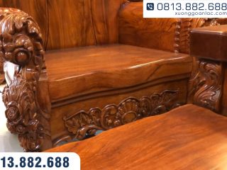 Bộ bàn ghế hoàng gia nguyên khối gỗ hương đá Vip 10 món (Chú Lương - Hải Phòng) 57 Bo ghe hoang gia nguyen khoi go huong da Vip 10 mon 18