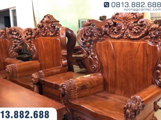 Bộ bàn ghế hoàng gia nguyên khối gỗ hương đá Vip 10 món (Chú Lương - Hải Phòng) 63 Bo ghe hoang gia nguyen khoi go huong da Vip 10 mon 24