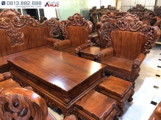 Bộ bàn ghế hoàng gia nguyên khối gỗ hương đá Vip 10 món (Chú Lương - Hải Phòng) 42 Bo ghe hoang gia nguyen khoi go huong da Vip 10 mon 3