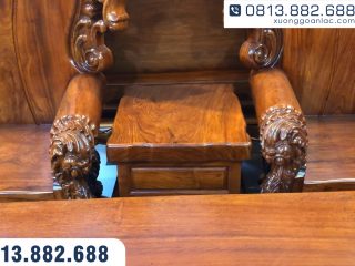 Bộ bàn ghế hoàng gia nguyên khối gỗ hương đá Vip 10 món (Chú Lương - Hải Phòng) 77 Bo ghe hoang gia nguyen khoi go huong da Vip 10 mon 38