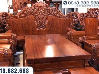 Bộ bàn ghế hoàng gia nguyên khối gỗ hương đá Vip 10 món (Chú Lương - Hải Phòng) 47 Bo ghe hoang gia nguyen khoi go huong da Vip 10 mon 8