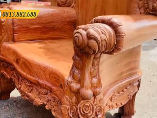 Tay ghế nguyên khối đặc, đầm, gia công nhẵn mịn