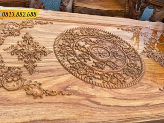 MẪU HOÀNG GIA MỚI LÀM THEO YÊU CẦU CỰC ĐẸP 56 Mặt bàn chạm nổi tranh gỗ