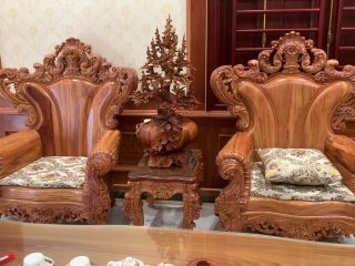 Bộ bàn ghế Hoàng Gia Tân Cổ Điển nguyên khối 10 món vách trơn (anh Chiến - Bắc Ninh) 13 hoang gia nguyen khoi vach tron 3