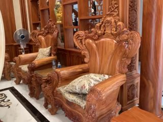 Bộ bàn ghế Hoàng Gia Tân Cổ Điển nguyên khối 10 món vách trơn (anh Chiến - Bắc Ninh) 18 hoang gia nguyen khoi vach tron 8