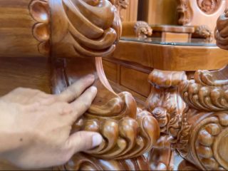 Tay đặc nguyên khối được làm cong lớp sóng nghệ thuật