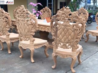 Ghế ăn hoàng gia đục hai mặt