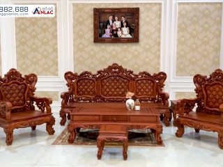 Bộ bàn ghế Hoàng Gia gỗ hương