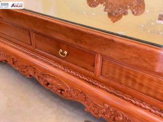 Bộ Bàn Ghế Louis Hoàng Gia Đại Nguyên Khối Gỗ Hương Đá (anh Lâm - Nam Định) 46 Mặt bên chiếc bàn