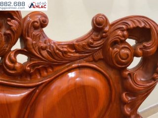 Bộ Ghế Hoàng Gia Louis 6 Món Gỗ Gõ Đỏ (cô Lan - Hà Nội) 48 Vai ghế rất trường, tăng lên dáng ghế