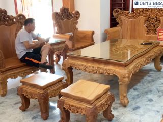 Bộ Ghế Hoàng Gia Louis Gỗ Gõ Đỏ (anh Cao, Hải Dương) 16 Bo Ghe Hoang Gia Louis Go Go Do anh Cao Hai Duong 2