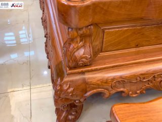 Chân ban dáng quỳ, yến vén cong đục lá tây tinh xảo