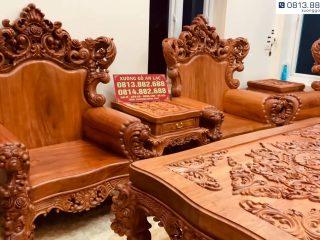 Bộ bàn ghế LOUIS HOÀNG GIA gỗ hương đá (anh Tiến, Hải Dương) 23 bộ bàn ghế LOUIS HOÀNG GIA gỗ hương đá