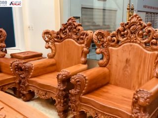 Bộ bàn ghế LOUIS HOÀNG GIA gỗ hương đá (anh Tiến, Hải Dương) 42 bộ bàn ghế LOUIS HOÀNG GIA gỗ hương đá