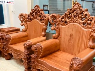 Bộ bàn ghế LOUIS HOÀNG GIA gỗ hương đá (anh Tiến, Hải Dương) 41 bộ bàn ghế LOUIS HOÀNG GIA vip