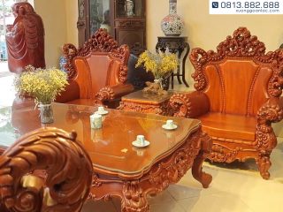 bộ bàn ghế hoàng gia gỗ gõ đỏ