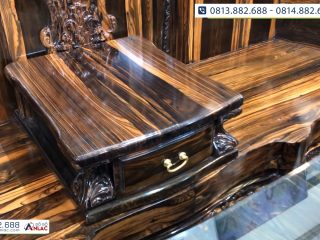 bộ bàn ghế hoàng gia gỗ mun