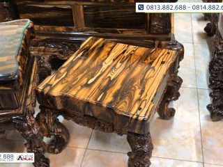 bộ bàn ghế hoàng gia gỗ mun