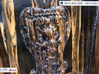 Bộ bàn ghế Hoàng Gia gỗ Mun Hoa Lào