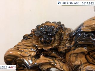 Bộ bàn ghế Hoàng Gia gỗ Mun Hoa Lào đục hoa hồng