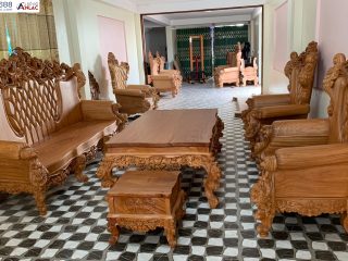 bàn ghế phòng khách LOUIS HOÀNG GIA