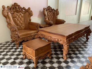 Ban ghe Louis Hoang Gia 6 mon mau gia sofa vip go go do Nam Phi cao cap 6