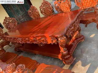 bộ bàn ghế ăn hoàng gia Louis