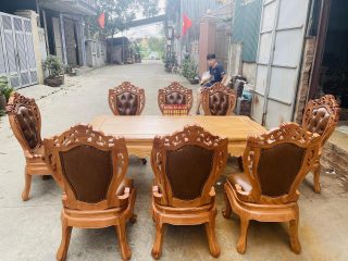 bộ bàn ăn 8 ghế cao cấp
